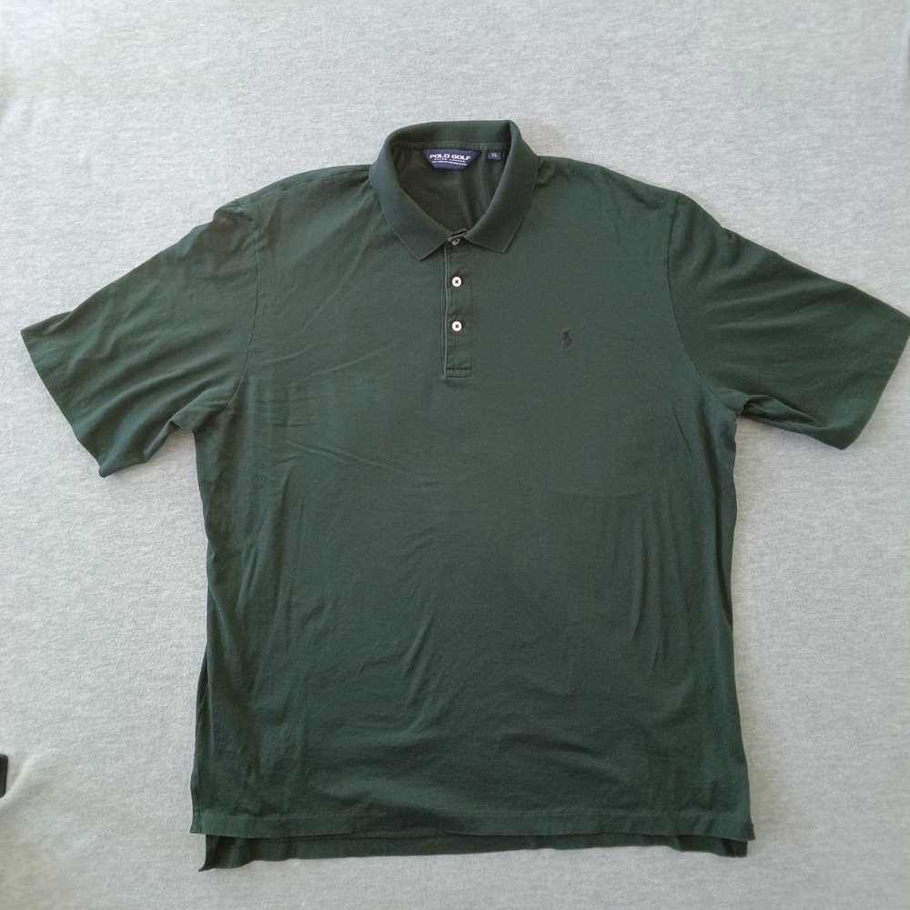 Polo Golf Ralph Lauren Mens XL Hunter Green Pima Cotton Short Sleeve Polo Shirt
